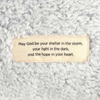 Demdaco Wrapped In Prayer - Hope and Healing - Grey Prayer Pillow