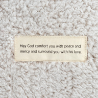 Demdaco Wrapped In Prayer - Remembrance - Taupe Prayer Pillow