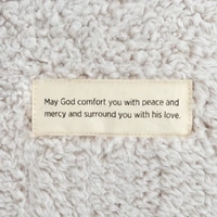Demdaco Wrapped In Prayer - Remembrance - Taupe Prayer Pillow
