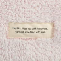 Demdaco Wrapped In Prayer - Blush Prayer Blanket