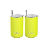 Frank Green 3-in-1 Insulated Drink Holder Duo Pack - 425ml Neon Yellow