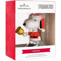 Hallmark Resin Hanging Ornament - Peanuts Snoopy Santa Bell Ringer