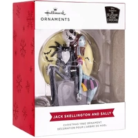 Hallmark Resin Hanging Ornament - Disney Nightmare Before Christmas Jack and Sally on Tombstone