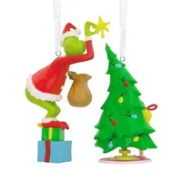 Hallmark Hanging Ornament - Dr. Seuss's The Grinch and Cindy Lou Who (Set of 2)