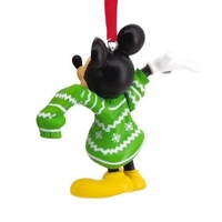 Hallmark Resin Hanging Ornament - Disney Mickey Mouse in Christmas Sweater