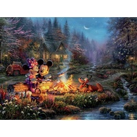 Thomas Kinkade Disney 750pc Puzzle - Mickey And Minnie Sweetheart Fire