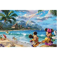 Thomas Kinkade Disney 750pc Puzzle - Mickey And Minnie In Hawaii