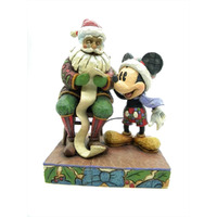 Jim Shore Disney Traditions - Santa & Mickey "Checking It Twice" Figurine
