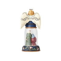 Heartwood Creek Classic - Angel with Holy Family Scene In Dome