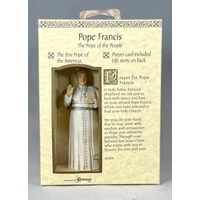 Roman Inc - Pope Francis Figure with Prayer Card