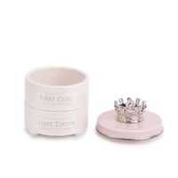 Demdaco Baby - Elegant Charms Baby's First Tooth & Haircut Keepsake Box Pink