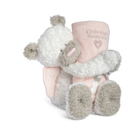 Demdaco Baby - Teddy & Blanket Set Pink Guardian Angel