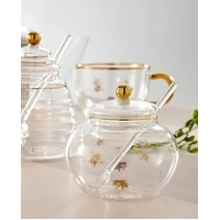 Ashdene Honey Bee - Glass Sugar Bowl With Spoon