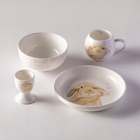 Ashdene Bunny Hearts - Kids 4pc Dinner Set Ceramic