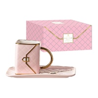 Ashdene Designers Delight - Pale Pink Mug & Plate Set