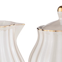 Ashdene Parisienne Pearl - White Creamer & Sugar Bowl Set