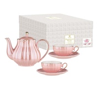 Ashdene Parisienne Pearl - Marshmallow Teapot & 2 Teacup Set