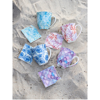Ashdene Ocean Beauty Mug & Coaster - Purple Shells