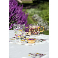Ashdene Pressed Flowers - Double Walled Glass Mug