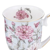 Ashdene Raspberry Rose - Powder Blue Footed Mug