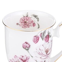 Ashdene Raspberry Rose - White Footed Mug