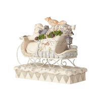 Jim Shore Heartwood Creek White Woodland - Santa In Sleigh