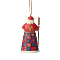 Jim Shore Heartwood Creek Santas Around The World - British Santa Hanging Ornament