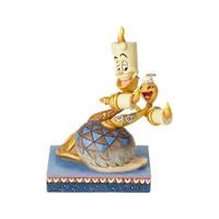 Jim Shore Disney Traditions - Beauty & the Beast Lumiere & Feather Duster - Romance by Candlelight