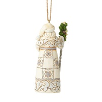 Jim Shore Heartwood Creek White Woodland - Santa With Cane Hanging Ornament