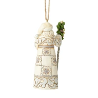 Jim Shore Heartwood Creek White Woodland - Santa With Cane Hanging Ornament