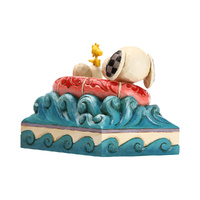 PRE PRODUCTION SAMPLE - Peanuts by Jim Shore - Snoopy & Woodstock in Floatie - Float Away