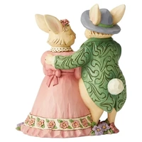 Jim Shore Heartwood Creek Easter - Bunny Couple With Basket