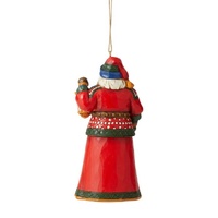 Jim Shore Heartwood Creek - Lapland Santa with Lantern Hanging Ornament