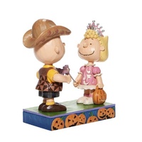 Peanuts by Jim Shore - Charlie Brown & Sally Halloween - Trick or Treat