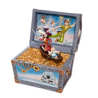 Jim Shore Disney Traditions - Peter Pan & Captain Hook Treasure Chest - Treasure-strewn Tableau