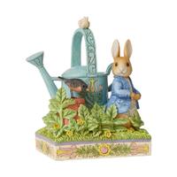 Beatrix Potter by Jim Shore - Peter Rabbit With Watering Can - Caught in Mr. McGregor’s Garden