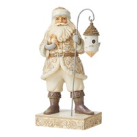 Jim Shore Heartwood Creek White Woodland - Santa with Birdhouse