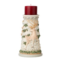 Jim Shore Heartwood Creek White Woodland - Deer Candleholder