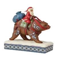 Jim Shore Heartwood Creek - Santa Riding Brown Bear