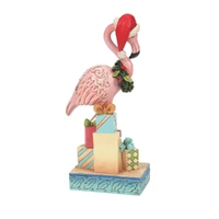 Jim Shore Heartwood Creek Coastal Christmas - Christmas Flamingo