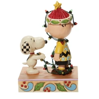 Peanuts by Jim Shore - Charlie Brown Tangled in Lights - Oh Brother