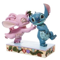 Jim Shore Disney Traditions - Lilo & Stitch Angel & Stitch - Mistletoe Kisses