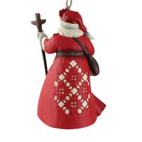 Jim Shore Heartwood Creek Christmas Around The World - Canadian Santa Hanging Ornament