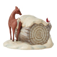 Jim Shore Heartwood Creek Winter Wonderland - Animals with Hollow Log