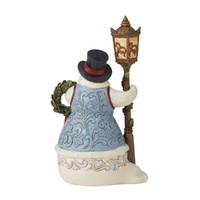 Jim Shore Heartwood Creek Victorian - Snowman with Lamp Post