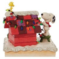 PRE PRODUCTION SAMPLE - Peanuts by Jim Shore - Snoopy With Woodstock Decorating