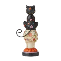 Jim Shore Heartwood Creek - Day of the Dead Black Cat on Skull