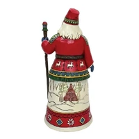 Jim Shore Heartwood Creek - Lapland Santa With Sleigh Scene