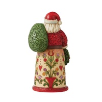 Jim Shore Heartwood Creek - Santa with Wreath & Bag