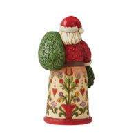 Jim Shore Heartwood Creek - Santa with Wreath & Bag